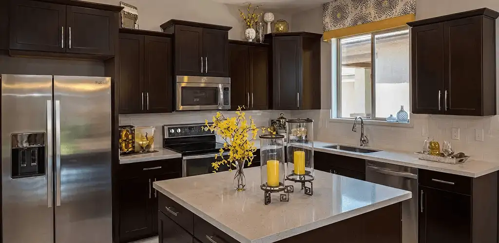 Cabinet painting results with freshly painted kitchen cabinets in Oklahoma City, OK