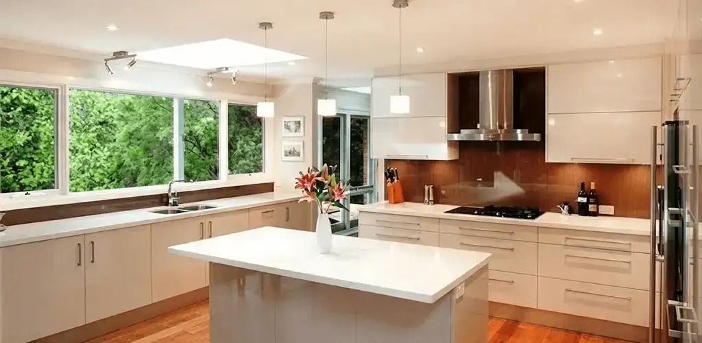 Kitchen cabinet refacing and remodel results in a modern kitchen in Oklahoma City, OK