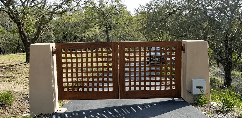 Driveway gate installation for a residential property in Oklahoma City, OK