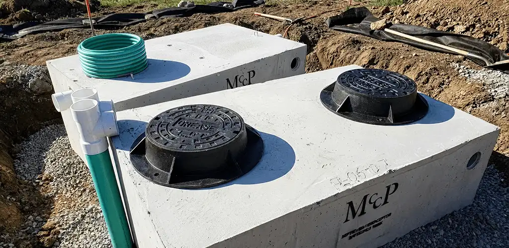 Grease trap installation unit set in place for drainage protection in Oklahoma City, OK