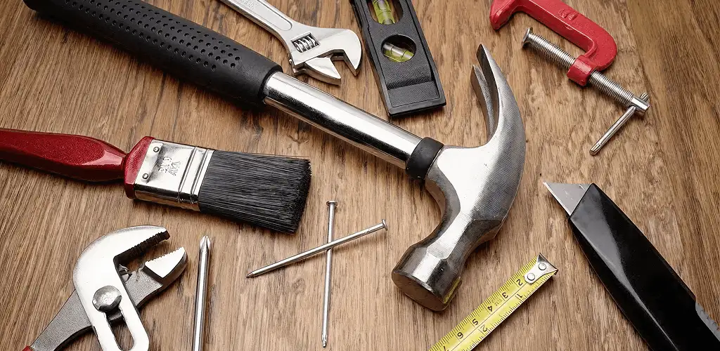 Handyman tools laid out for home repair and maintenance work in Oklahoma City, OK